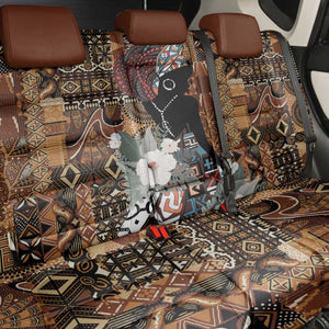 Beautiful Black Woman Back Car Seat Cover African Tribal Pattern