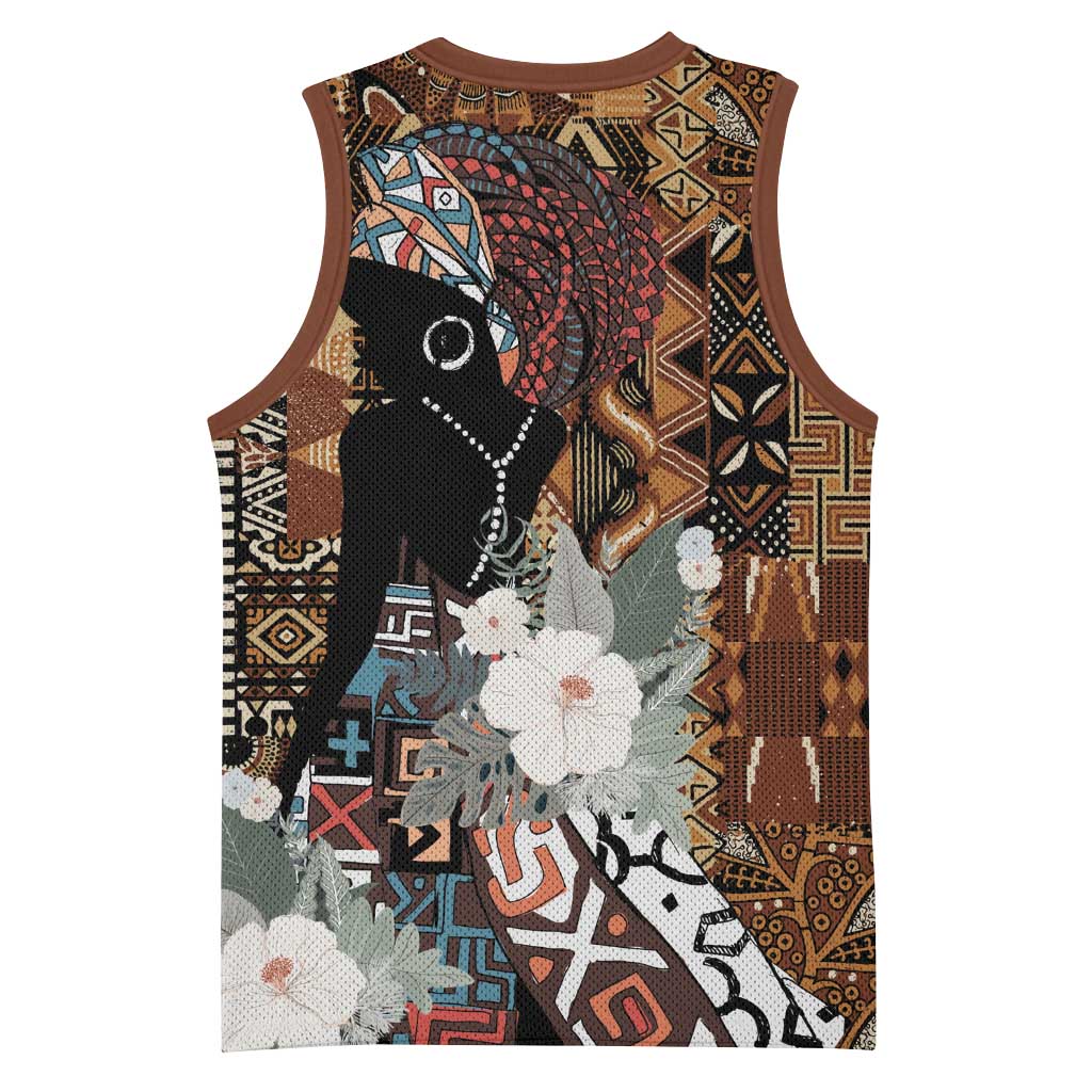 Beautiful Black Woman Basketball Jersey African Tribal Pattern LT9