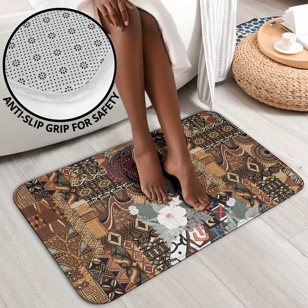 Beautiful Black Woman Bathroom Set African Tribal Pattern
