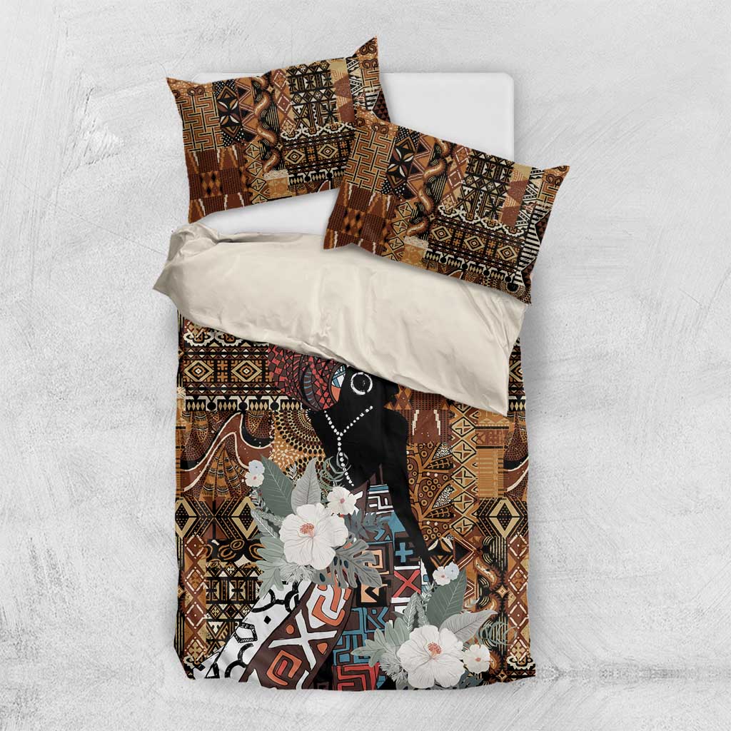 Beautiful Black Woman Bedding Set African Tribal Pattern