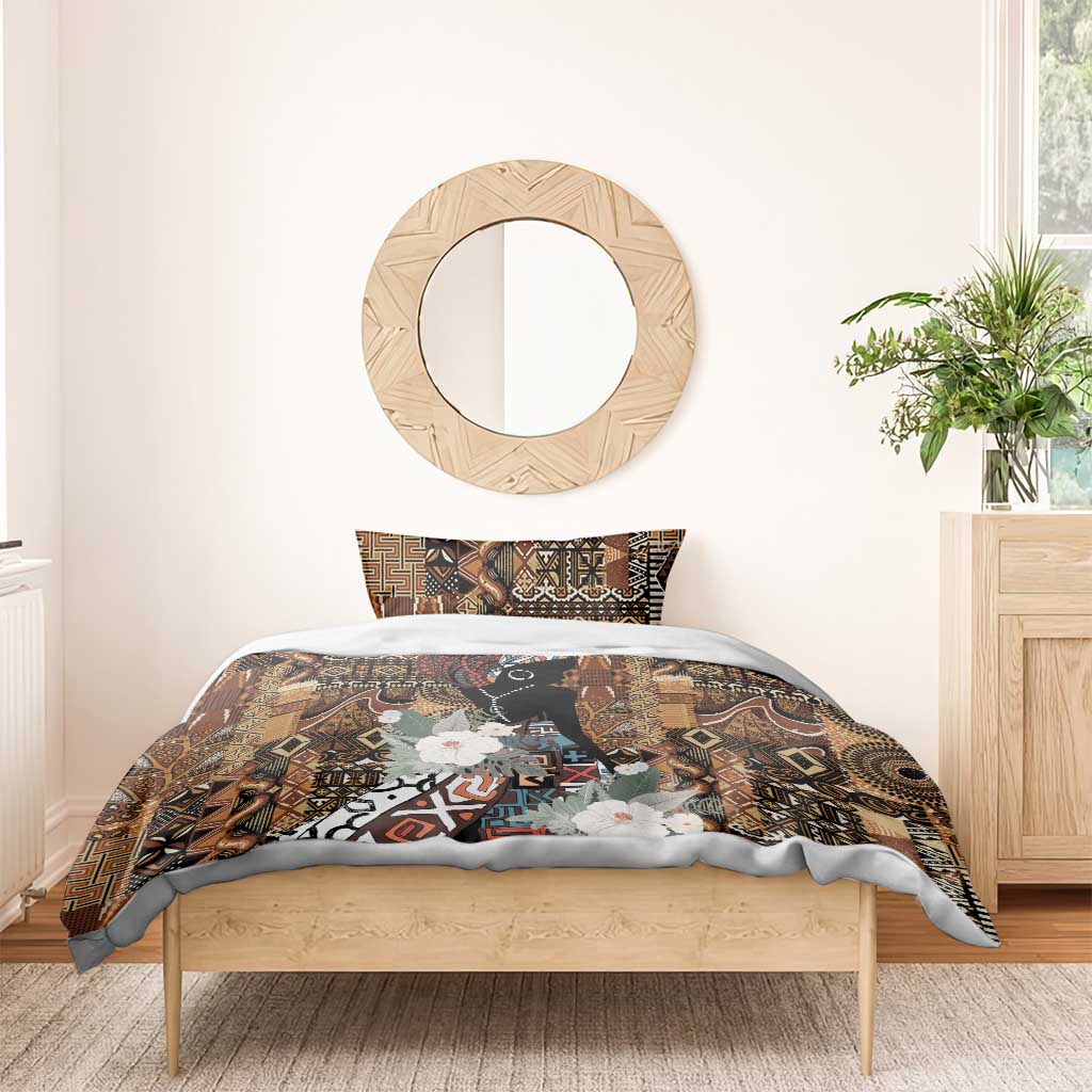 Beautiful Black Woman Bedding Set African Tribal Pattern