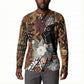 Beautiful Black Woman Button Sweatshirt African Tribal Pattern