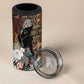 Beautiful Black Woman 4 in 1 Can Cooler Tumbler African Tribal Pattern