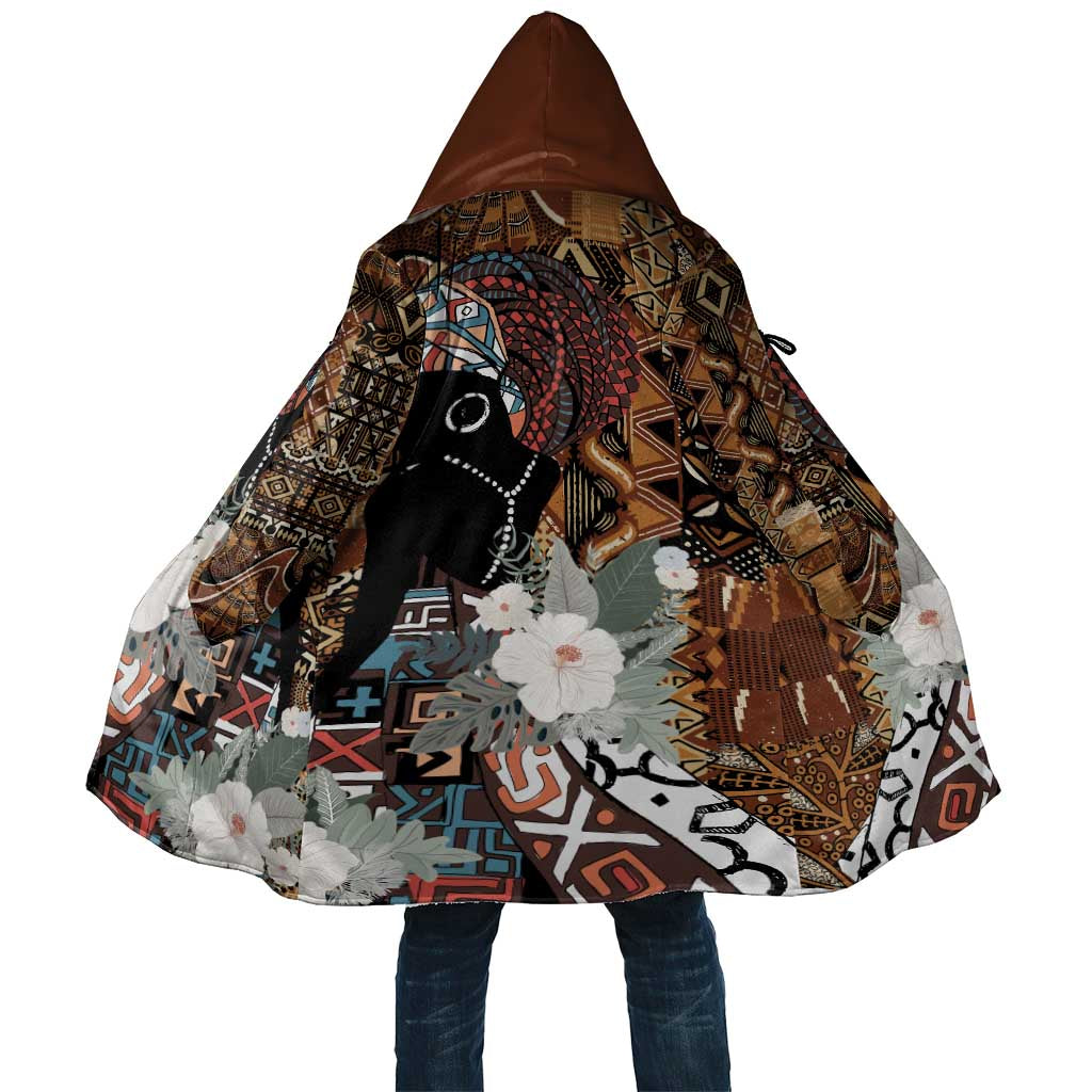 Beautiful Black Woman Cloak African Tribal Pattern