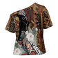 Beautiful Black Woman Cross Shoulder Shirt African Tribal Pattern