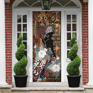 Beautiful Black Woman Door Cover African Tribal Pattern