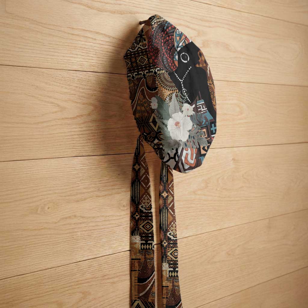 Beautiful Black Woman Easy Headwrap African Tribal Pattern