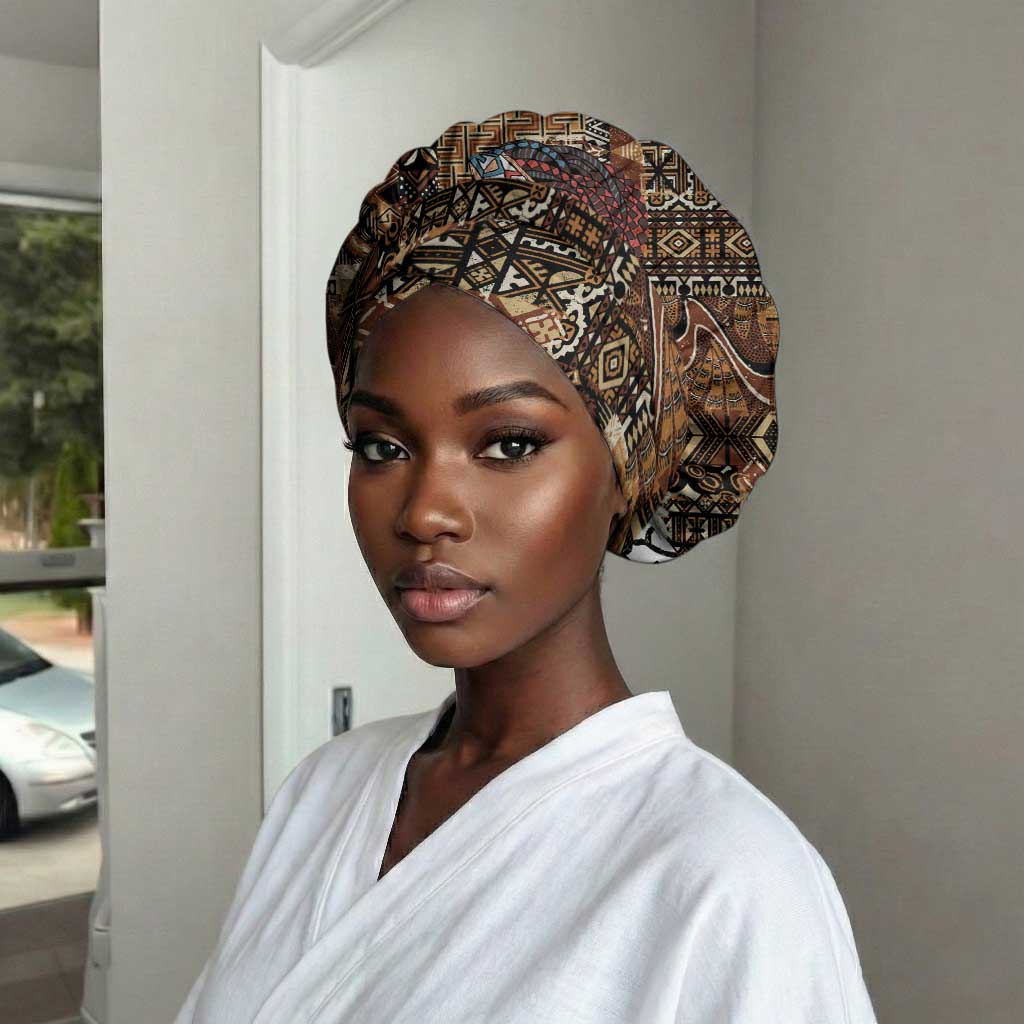 Beautiful Black Woman Easy Headwrap African Tribal Pattern