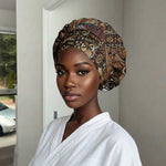 Beautiful Black Woman Easy Headwrap African Tribal Pattern