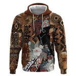 Beautiful Black Woman Hoodie African Tribal Pattern