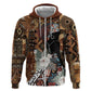 Beautiful Black Woman Hoodie African Tribal Pattern