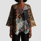 Beautiful Black Woman Kimono Sleeve Blouse African Tribal Pattern