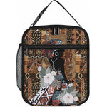 Beautiful Black Woman Lunch Bag African Tribal Pattern
