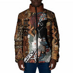 Beautiful Black Woman Padded Jacket African Tribal Pattern