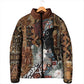 Beautiful Black Woman Padded Jacket African Tribal Pattern