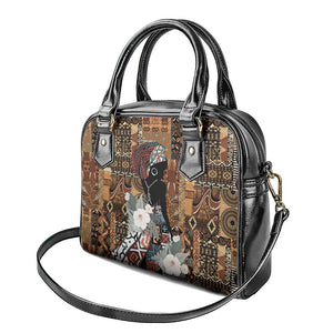 Beautiful Black Woman Shoulder Handbag African Tribal Pattern