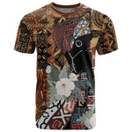 Beautiful Black Woman T shirt African Tribal Pattern