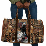 Beautiful Black Woman Travel Bag African Tribal Pattern