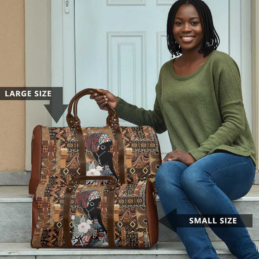 Beautiful Black Woman Travel Bag African Tribal Pattern