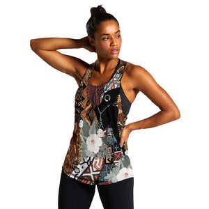 Beautiful Black Woman Women Racerback Tank African Tribal Pattern