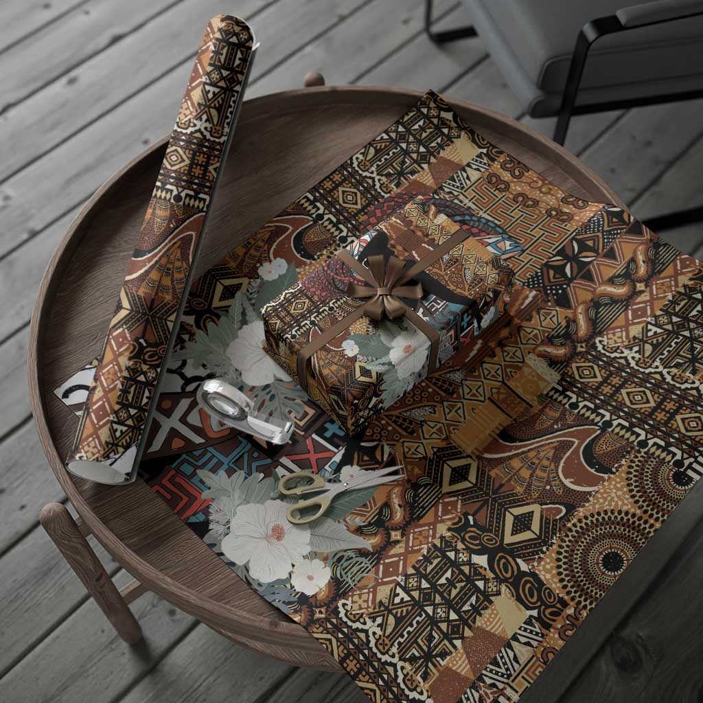 Beautiful Black Woman Wrapping Paper African Tribal Pattern - African Pride