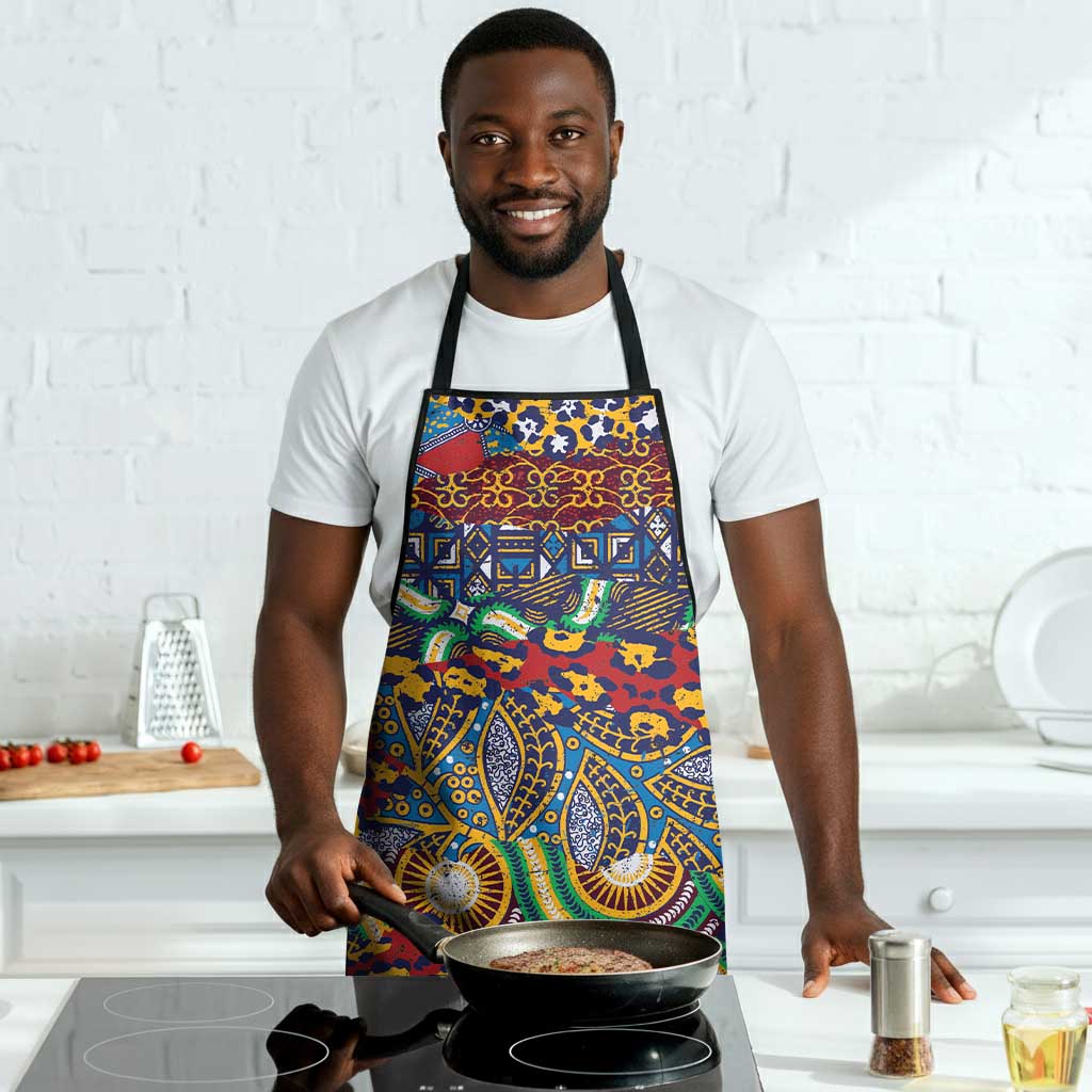 Traditional African Animal Skins Pattern Apron