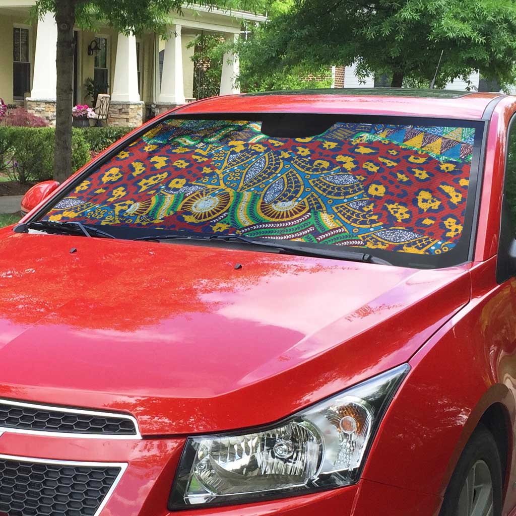 Traditional African Animal Skins Pattern Auto Sun Shade