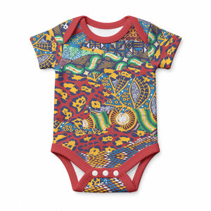 Traditional African Animal Skins Pattern Baby Onesie