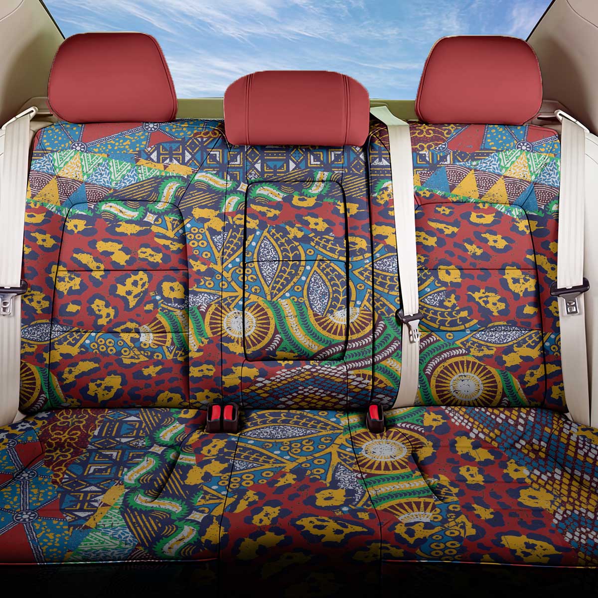 Traditional African Animal Skins Pattern Back Car Seat Cover