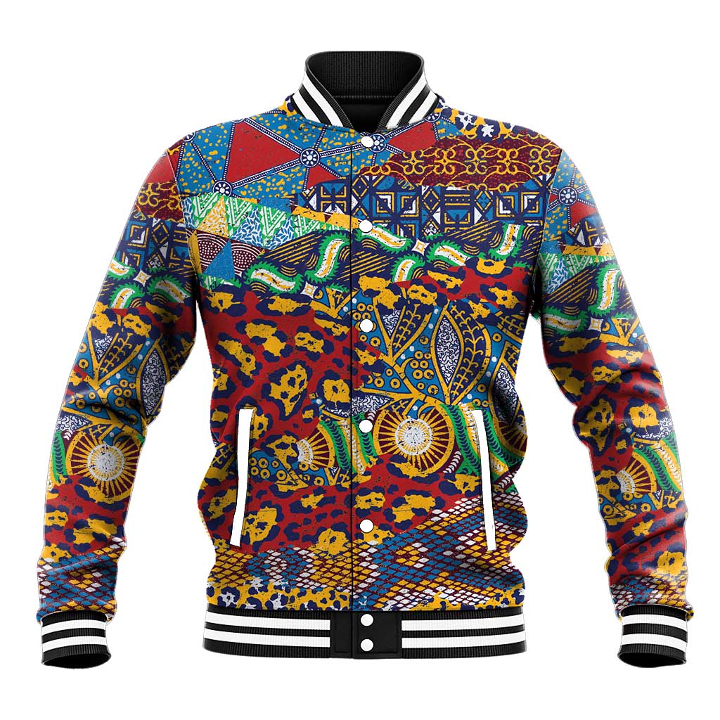 Traditional African Animal Skins Pattern Baseball Jacket