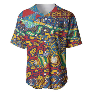 Traditional African Animal Skins Pattern Baseball Jersey