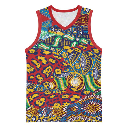 Traditional African Animal Skins Pattern Basketball Jersey LT9