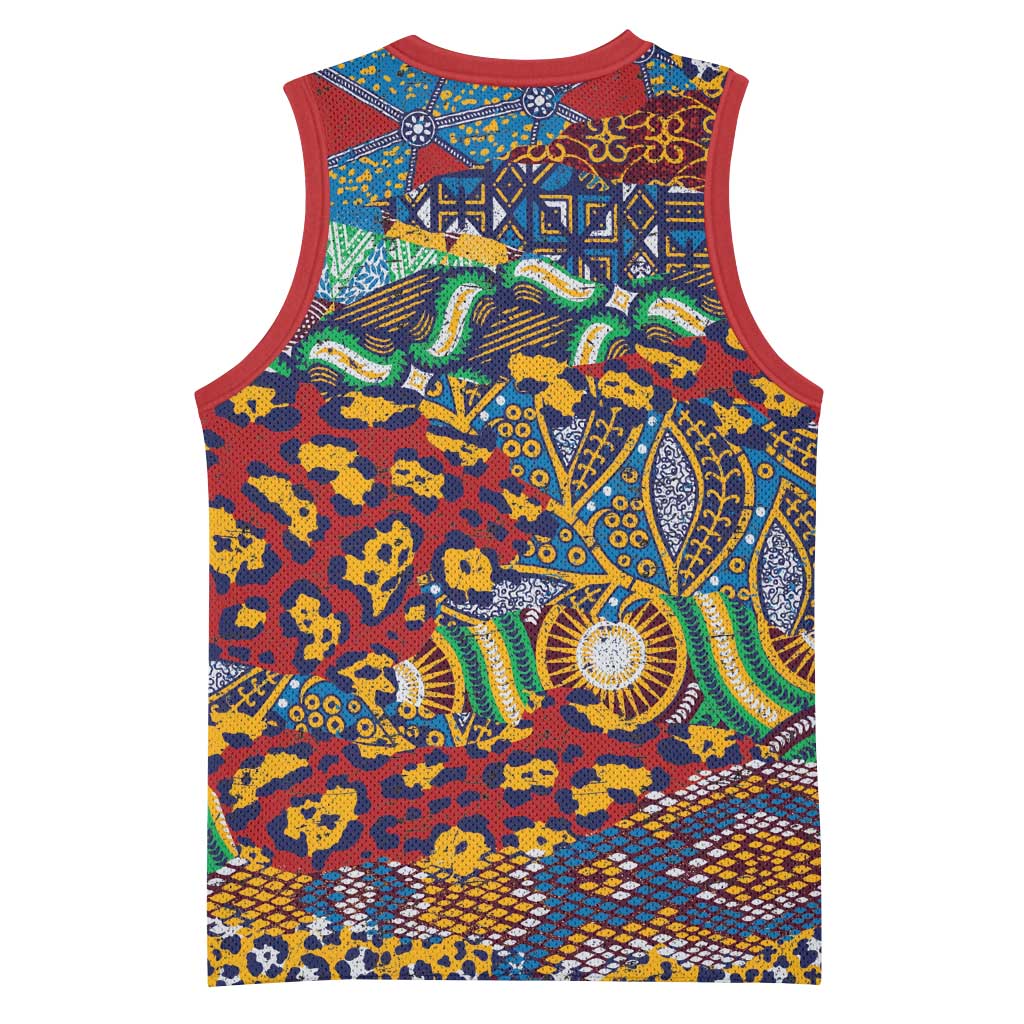 Traditional African Animal Skins Pattern Basketball Jersey LT9