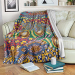 Traditional African Animal Skins Pattern Blanket