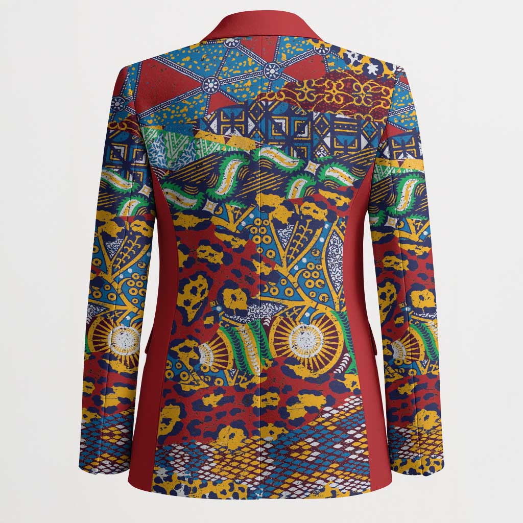 Traditional African Animal Skins Pattern Blazer