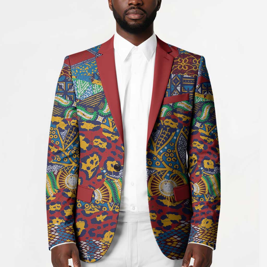 Traditional African Animal Skins Pattern Blazer