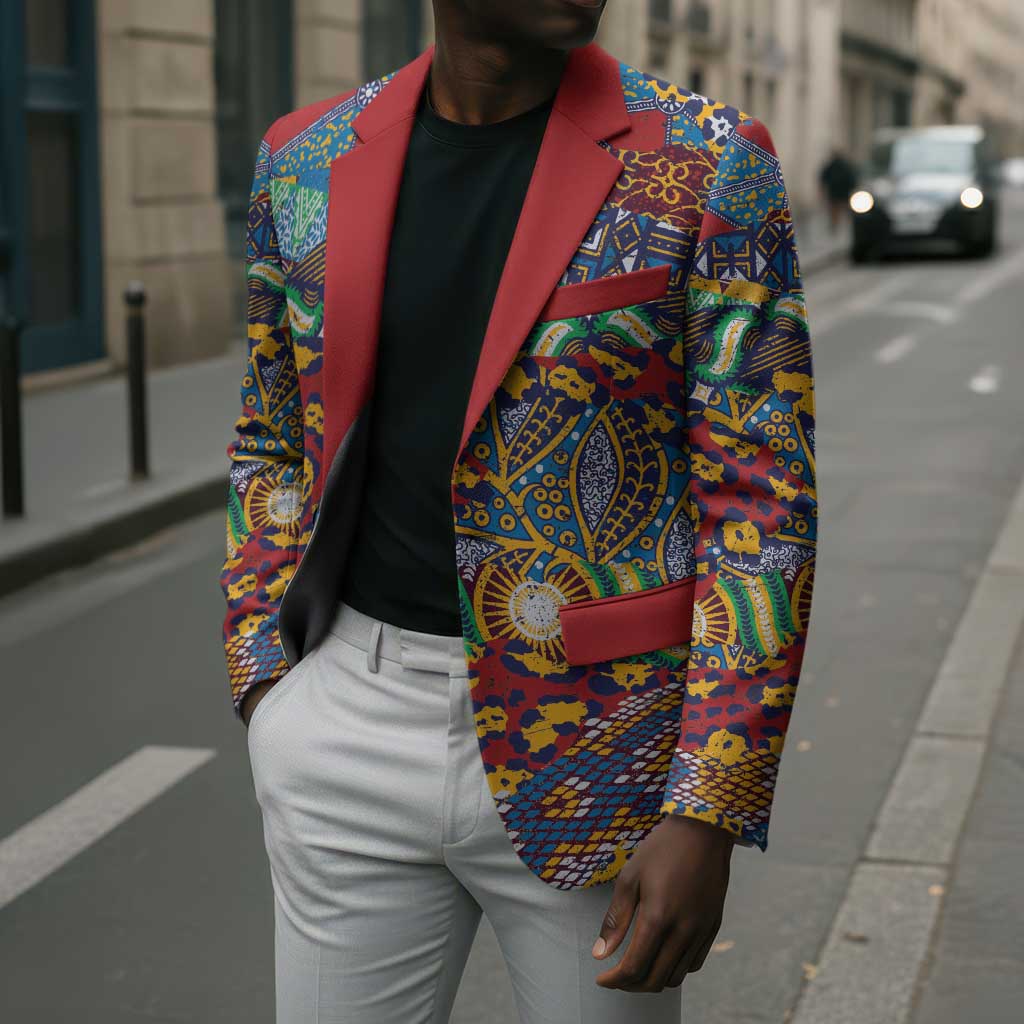Traditional African Animal Skins Pattern Blazer