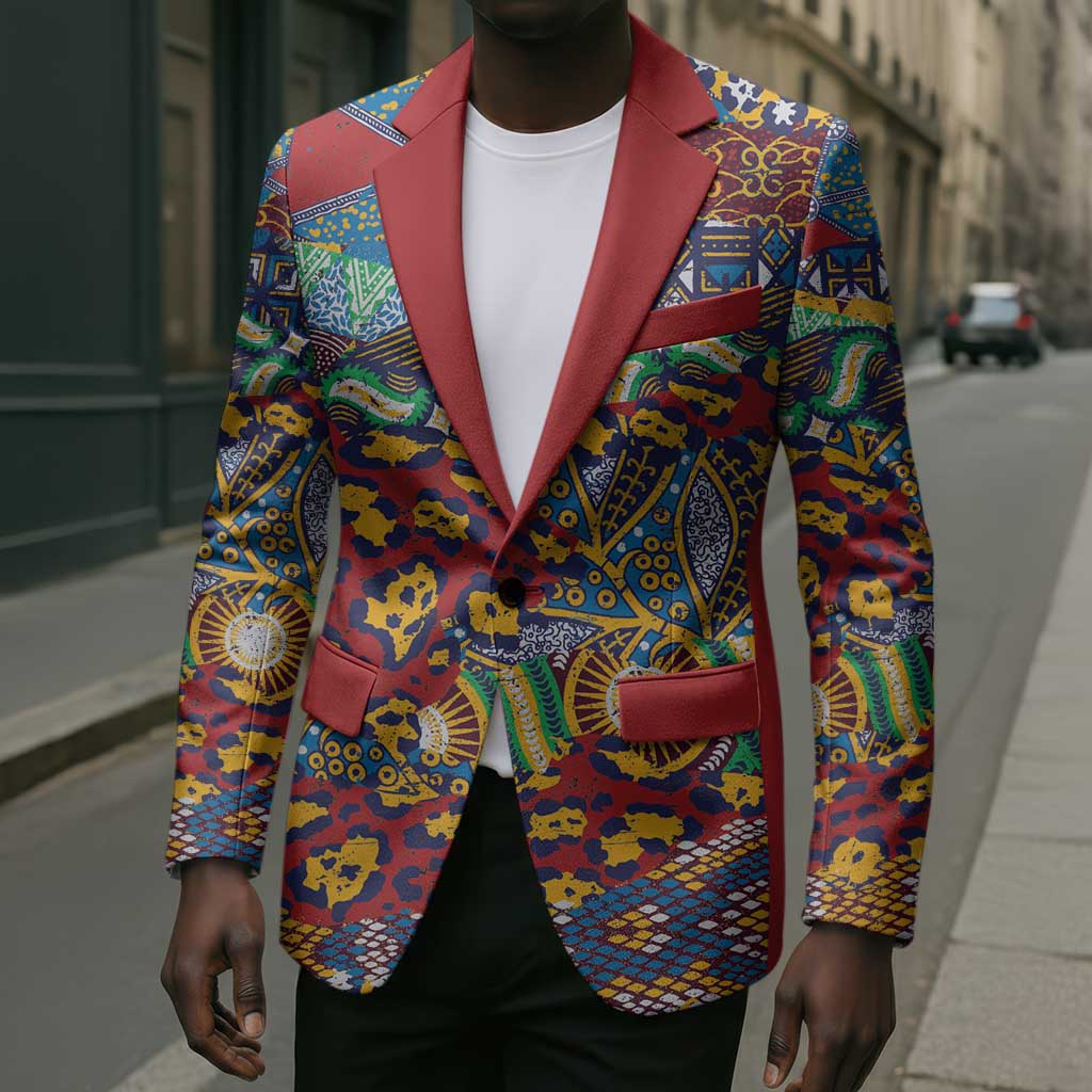 Traditional African Animal Skins Pattern Blazer