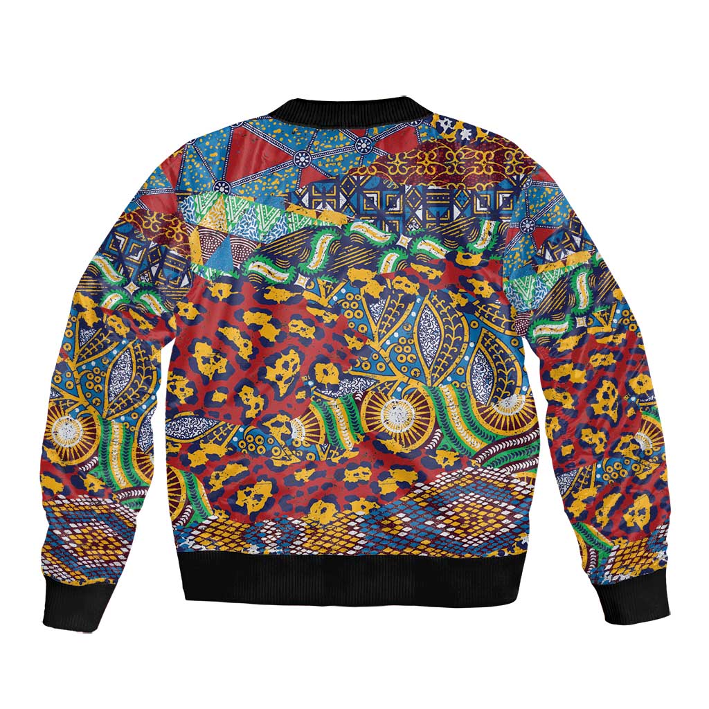 Traditional African Animal Skins Pattern Bomber Jacket