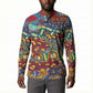 Traditional African Animal Skins Pattern Button Sweatshirt
