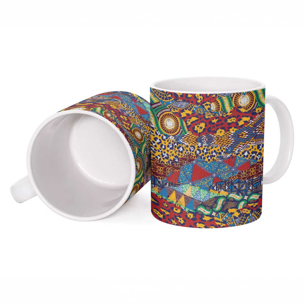 Traditional African Animal Skins Pattern Ceramic Mug