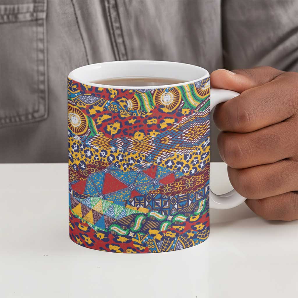 Traditional African Animal Skins Pattern Ceramic Mug
