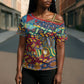 Traditional African Animal Skins Pattern Cross Shoulder Shirt