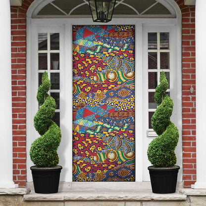 Traditional African Animal Skins Pattern Door Cover