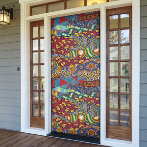 Traditional African Animal Skins Pattern Door Cover