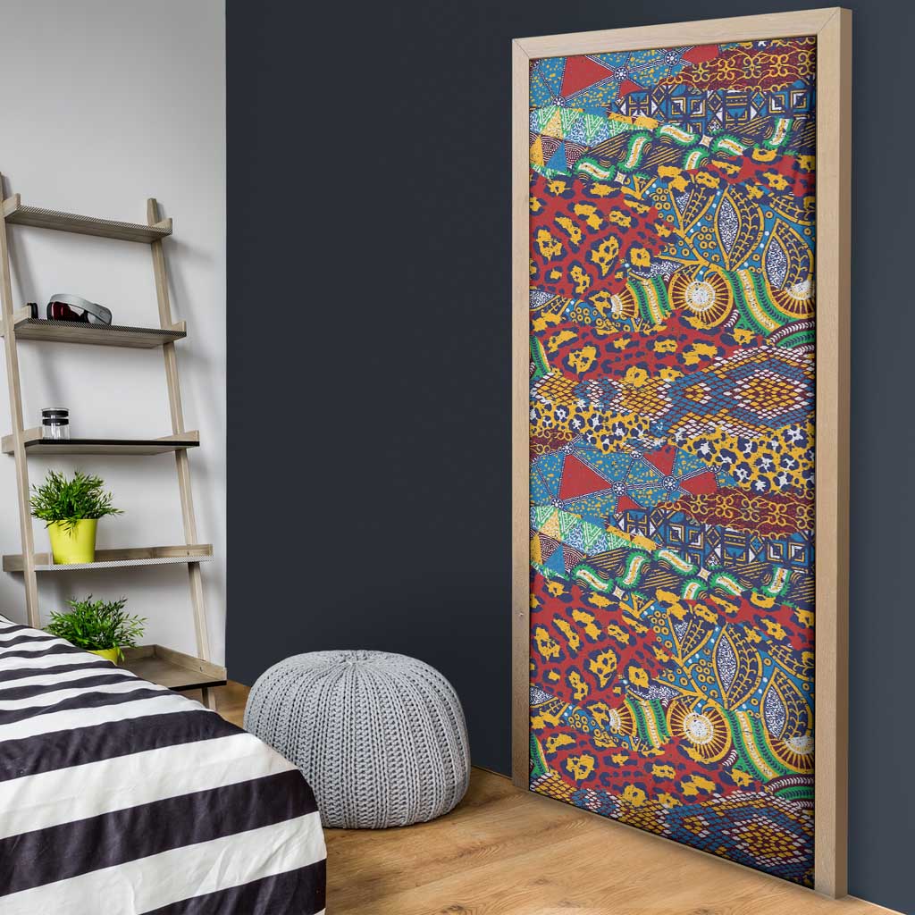 Traditional African Animal Skins Pattern Door Cover