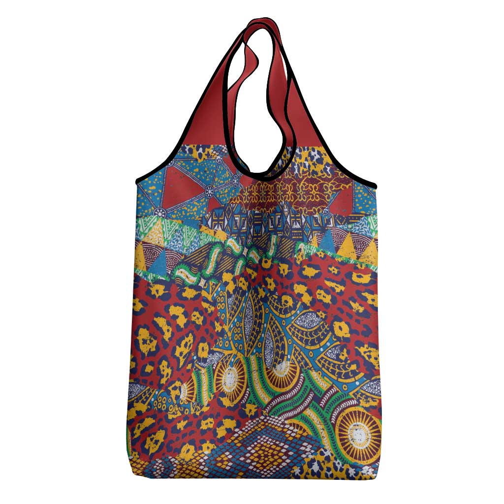 Traditional African Animal Skins Pattern Grocery Bag