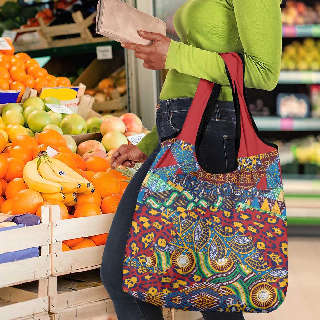 Traditional African Animal Skins Pattern Grocery Bag