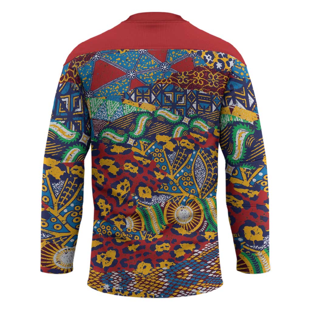 Traditional African Animal Skins Pattern Hockey Jersey