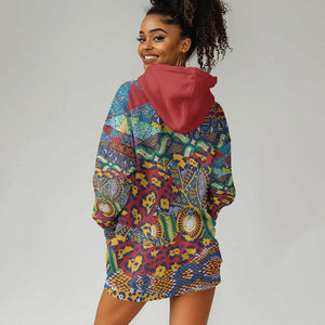 Traditional African Animal Skins Pattern Hoodie Dress